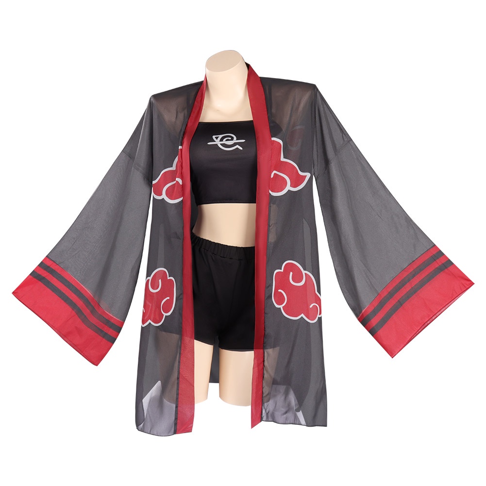 En Stock Naruto Akatsuki Traje De Baño Capa Cosplay Disfraz De Tres Piezas  Trajes De Halloween | Shopee México