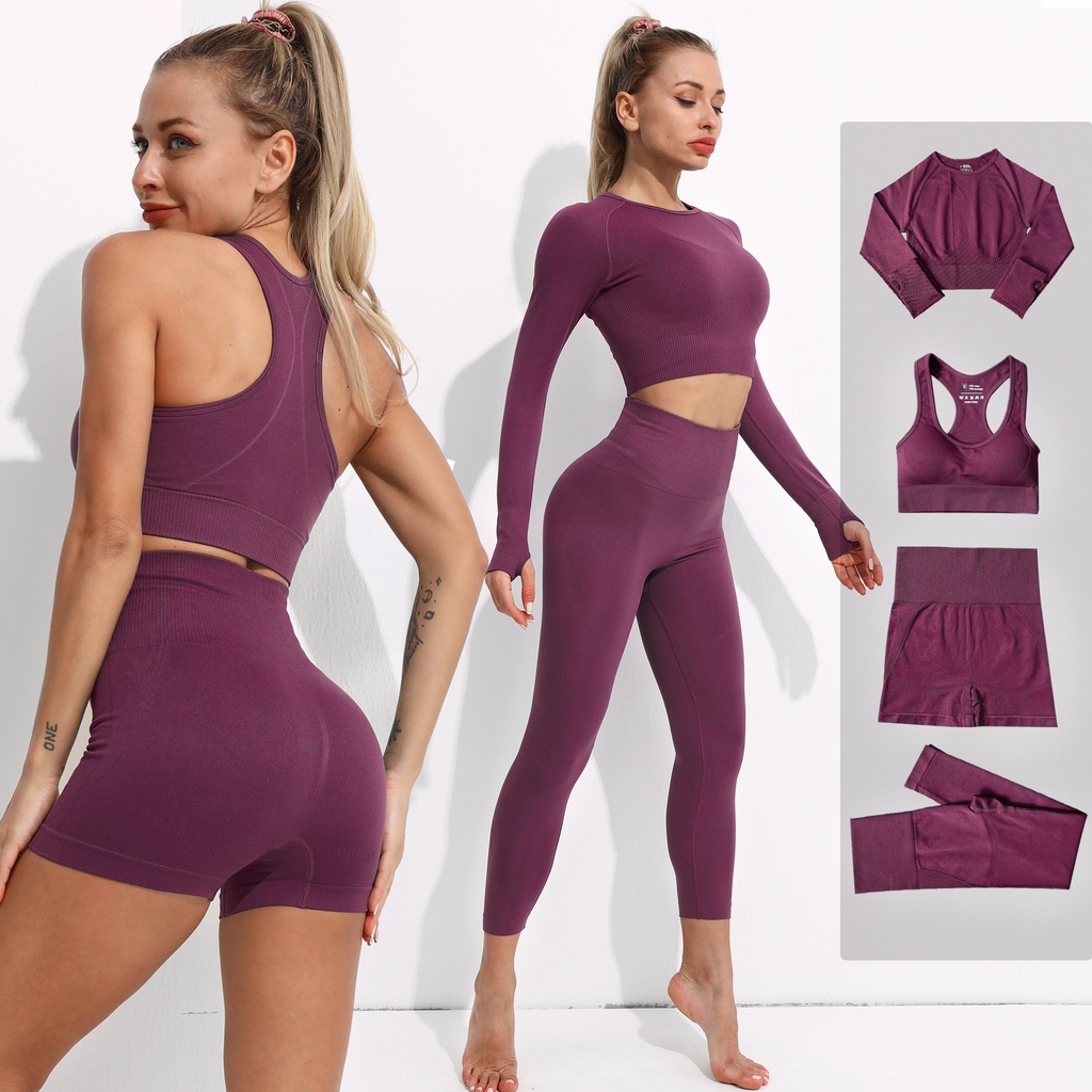 Nuevos conjuntos de gimnasio trajes de mujer conjunto deportivo ropa  deportiva ropa deportiva para mujeres conjunto de yoga sin costuras traje  de ropa de fitness