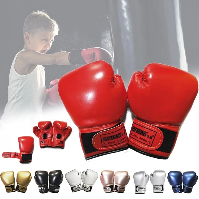 Manoplas de boxeo Guantes de boxeo para niños Guantes de entrenamiento de  kick boxing para niños Mua SUTENG Manoplas de boxeo