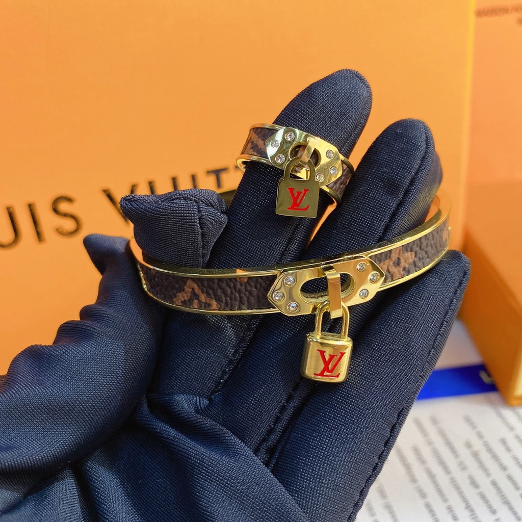 Lv louis vuitton-Anillo De Letras De Cuero Para Presbicia