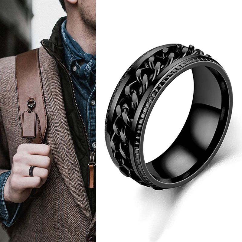 Anillos negro para online hombre