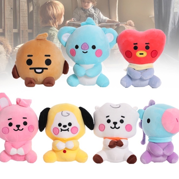 Kpop bts bt21 Mu eca Sentada Peluche Beb tata cooky chimmy