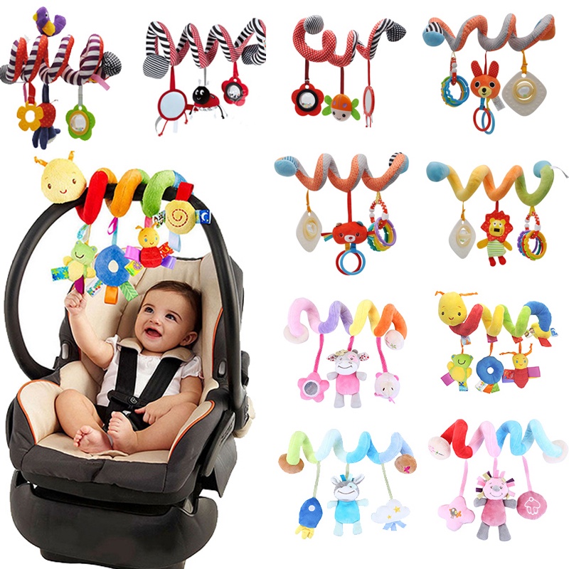 Comprar Juguetes para asientos de coche, juguetes para recién nacidos,  juguetes para bebés de 0 a 3 meses, juguetes de peluche de actividad en  espiral para cochecito de coche, cuna para bebés