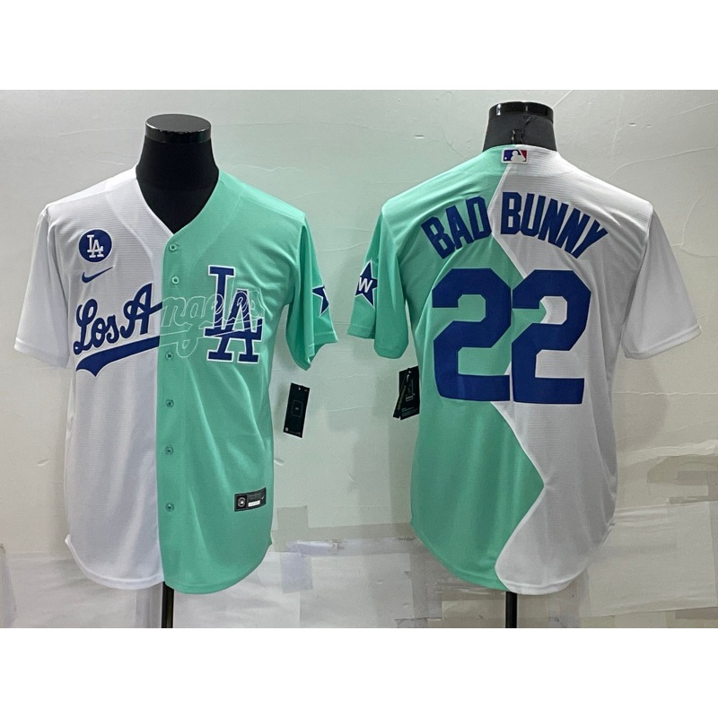 Dodgers 7 Julio Urias White Green Nike Split 2022 MLB All Star Jersey