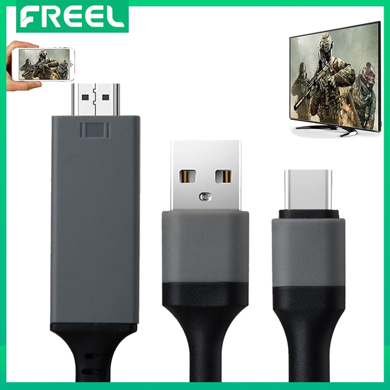 Cable convertidor digital de video USB 3.1 tipo C a HDMI MHL 4K HD para  teléfono Android a monitor proyector TV (negro)