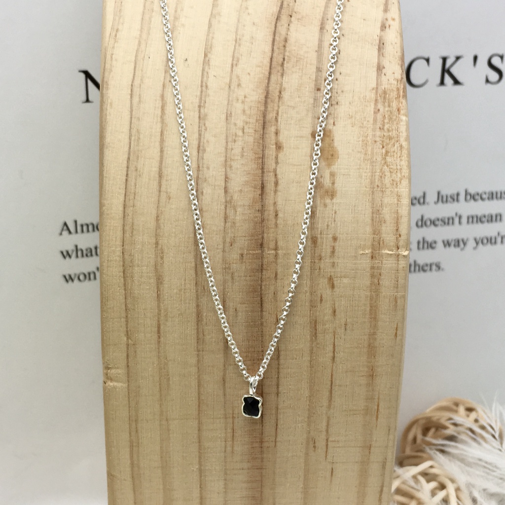 Necklace in Silver with Onyx 0,4cm. TOUS Mini Onix