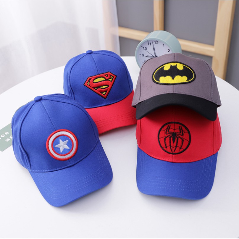 Marvel – Gorra de béisbol para niños, gorro de dibujos animados de