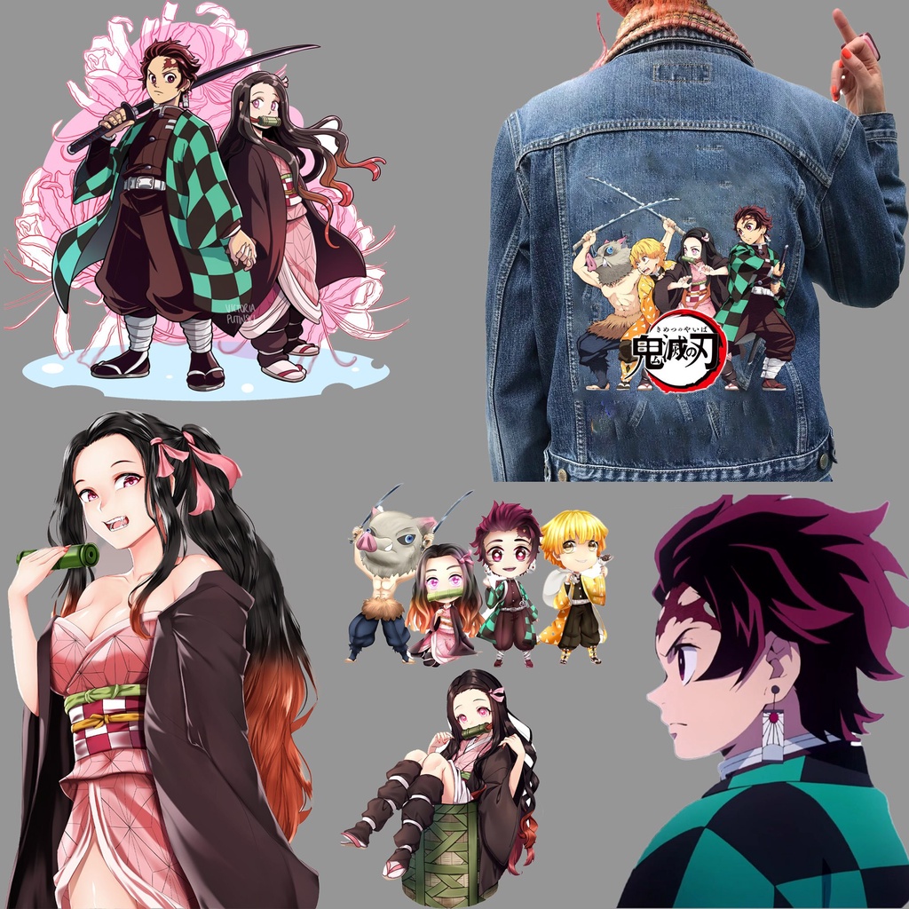 Anime Demon Slayer-Parches De Hierro En Para Ropa , Lavables , Térmicos ,  Adhesivos Camiseta , Jeans , Apliques | Shopee México