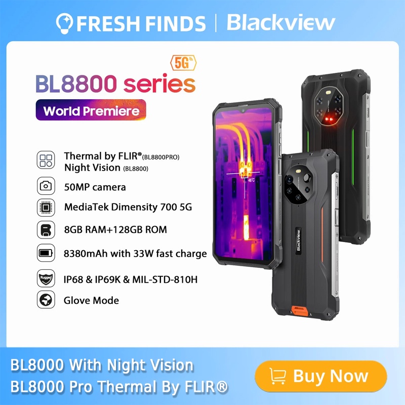 BLACKVIEW-teléfono inteligente BV8800 versión Global, Smartphone resistente  con pantalla de 90Hz, 128GB + 8GB, Helio G96, 8380mAh, cámara de 50MP -  AliExpress