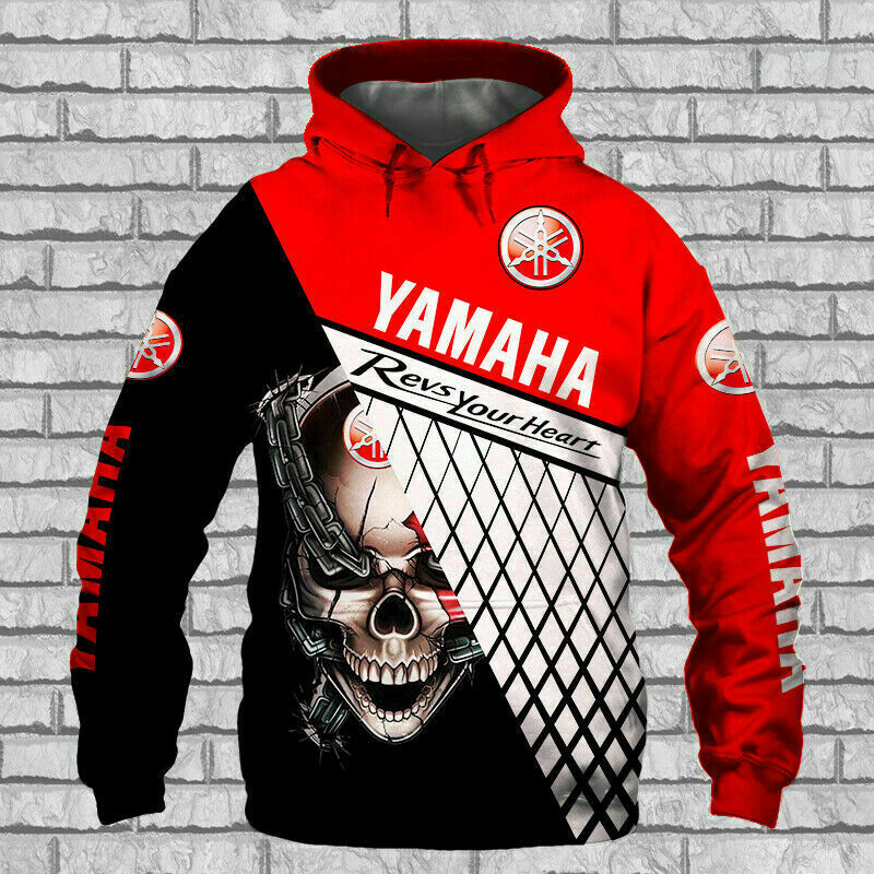 Motocicletas YAMAHA Top Sudadera Con Capucha Para Hombre SKULL SO COOL Talla XS 4XL