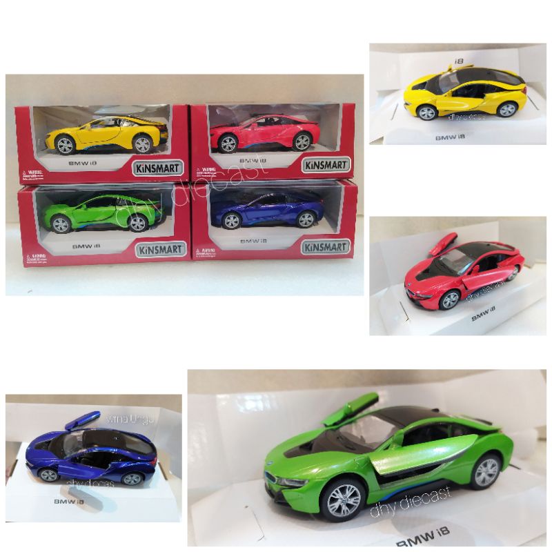 Kinsmart Juguete Diecast Coche Deportivo Bmw I8 Collection Car Diecast Car Kinsmart Shopee Mexico