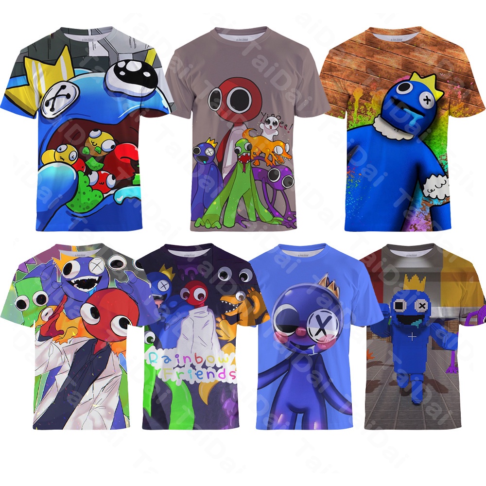 Rainbow Friends Blue Roblox Camiseta Para Ni o Robloxs Top Game Impresi n Diario Fiesta De Cumplea os Adolescente 5 14 A os