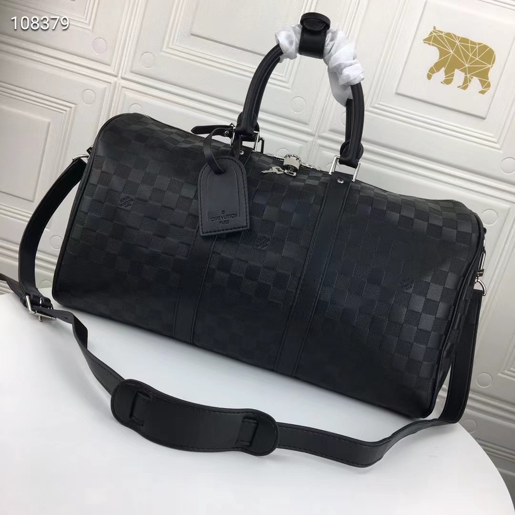 100 % original LV/Louis Vuitton Nueva Mochila Discovery , De Cuero Negro Para  Hombre , Bolsa De Viaje