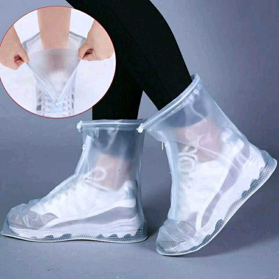 Comprar Zapatos de lona de PVC impermeables para mujer, Botas de lluvia  tobilleras con plataforma, zapatos de lluvia para exteriores a la moda,  botas antideslizantes de silicona de más algodón