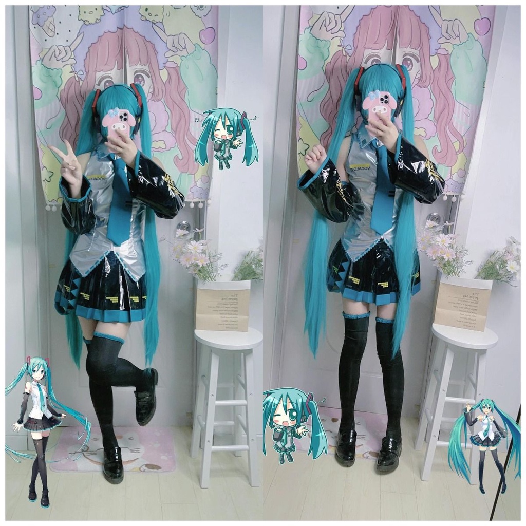 Hatsune Miku Cosplay Servicio Oficial Cos Disfraz Maid | Shopee México