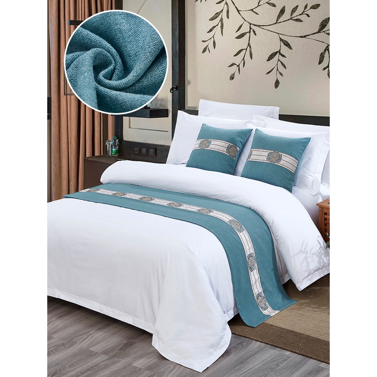 Cama de hotel calidad corredores y bufandas moderna cama Spread hogar cama  decoración cama corredores para cama king size cama mantas para pie de cama
