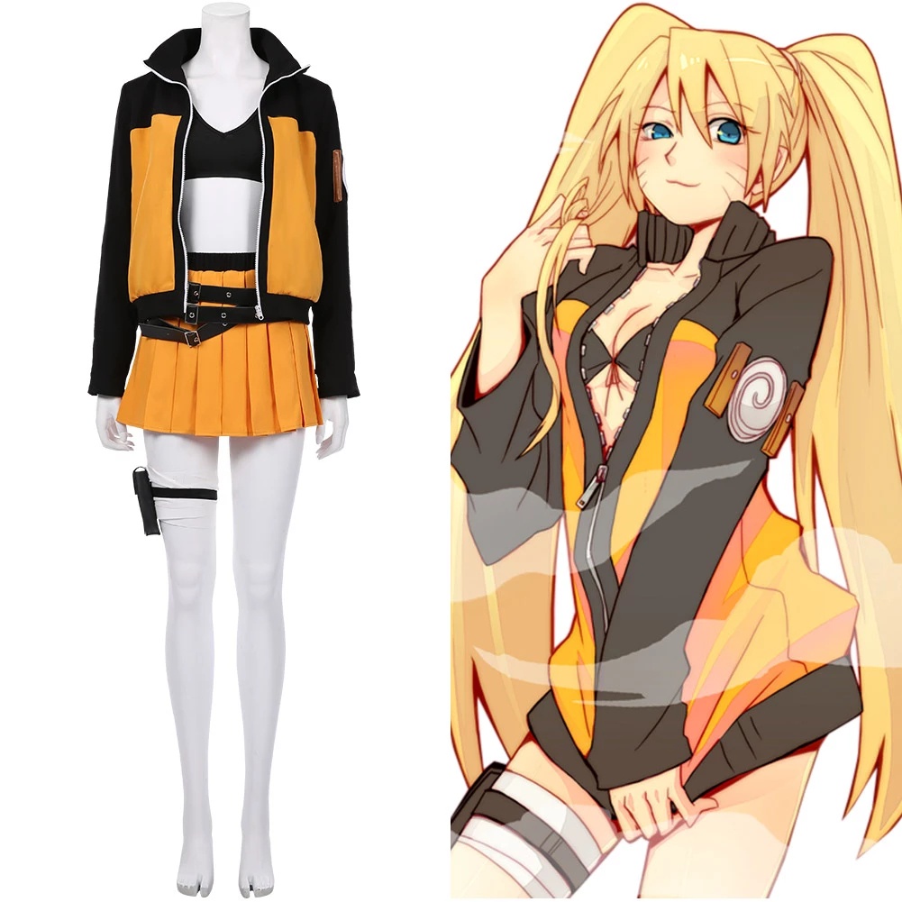 Naruto Uzumaki Mujer Vestido Sexo Reversión Cosplay Disfraz De Navidad  Fiesta De Halloween Uniforme Traje