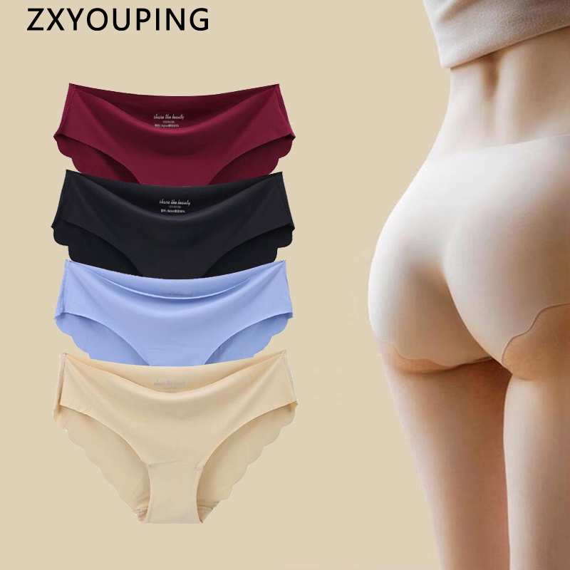 ZXYOUPING 3pcs calzones mujer Bragas Sin Costuras De Seda De Hielo