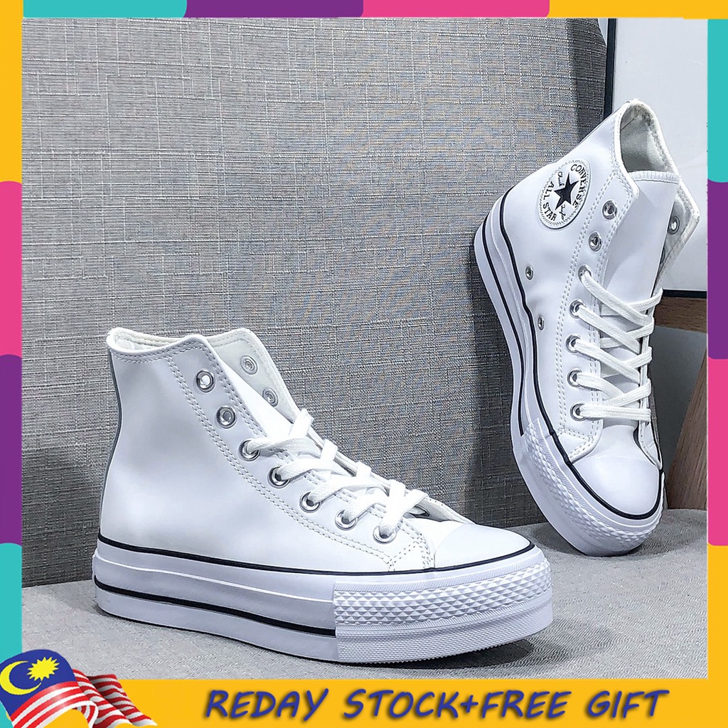 100 Original Converse All Star Lift Clean Mujeres Zapatos De