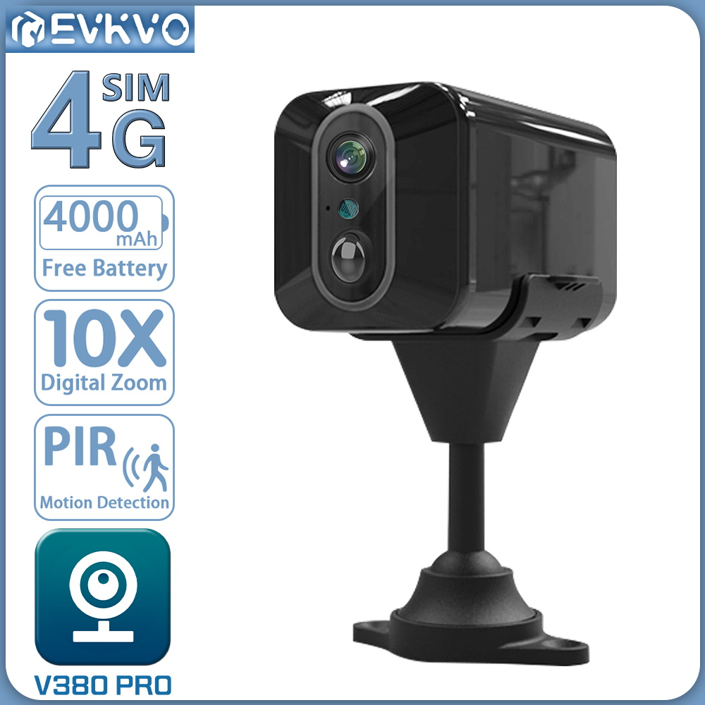 8MP 4G WIFI mini cámara de red CCTV batería PIR recargable cámara