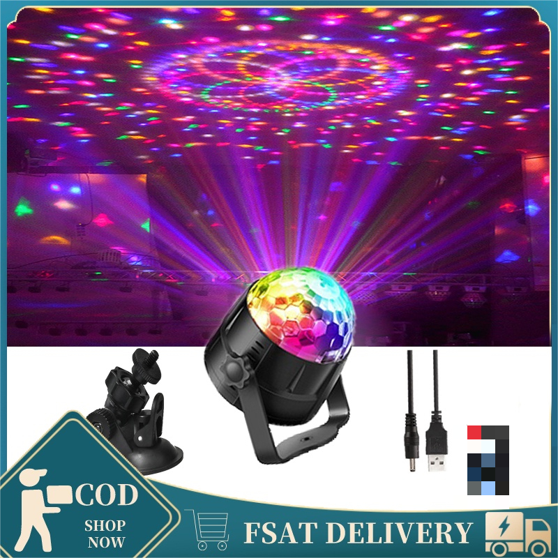 Proyector Laser Luces LED Para Fiestas Maquina Luz De Discoteca Sonido  Activado