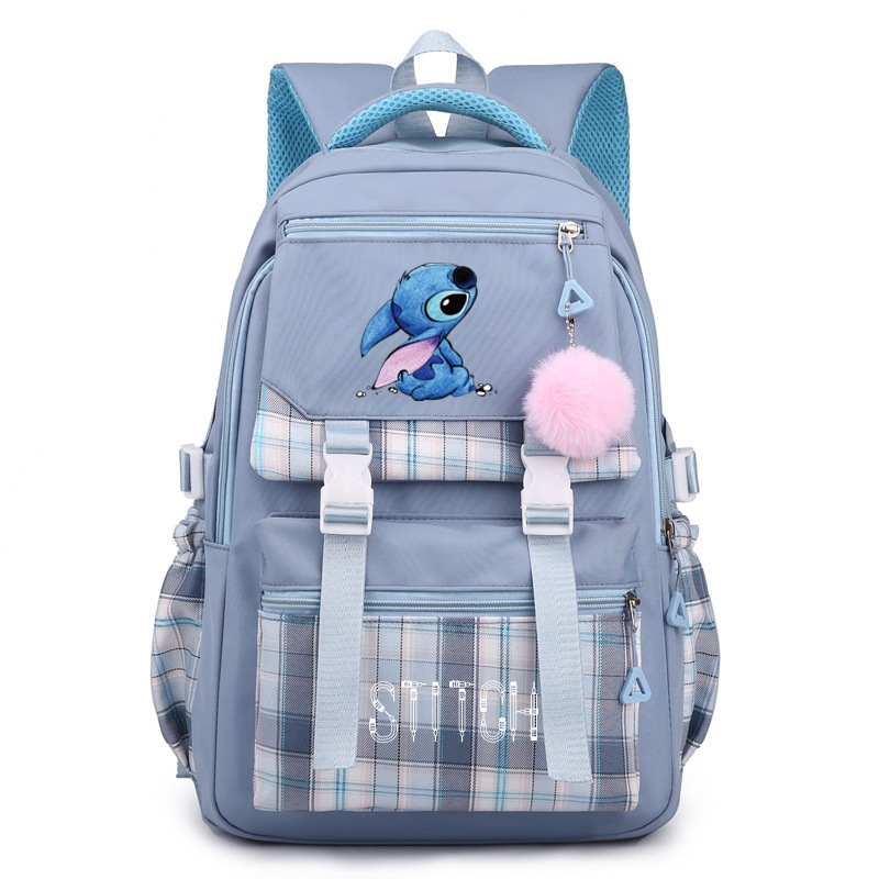 Mochila Stitch Con Estampado De Dibujos Animados, Mochila Es Color  Blue-style 6 Diseño De La Tela Liso