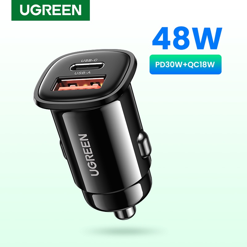 Cargador de coche USB C de 60 W Key Power Fast Car Charge USB-C Adaptador  de cargador de coche - Puertos USB-C dual y USB-A con 30W y 22.5W  Compatible