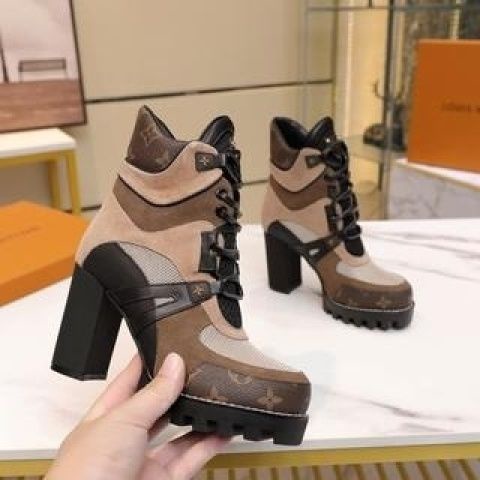 2022 Nuevo Estilo LV-LOUIS VUITTON FENDI Carta Zapatos De Mujer Botas De  Suela Gruesa Tobillo