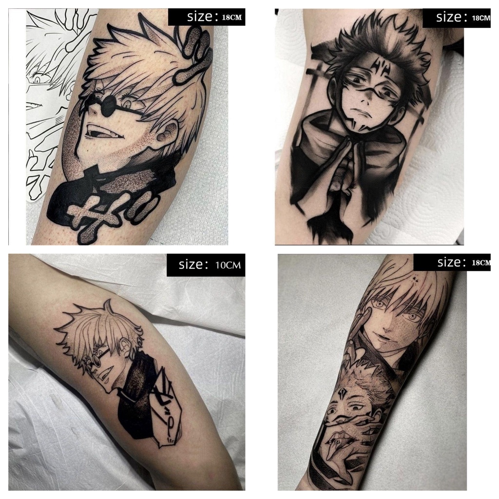 Anime Jujutsu Kaisen Tatuajes Temporales Cosplay Transferencia De Dibujos  Animados Tatuaje Cuerpo Arte Brazo Impermeable Falso Tatoo Pegatina Para  Mujer Hombres | Shopee México