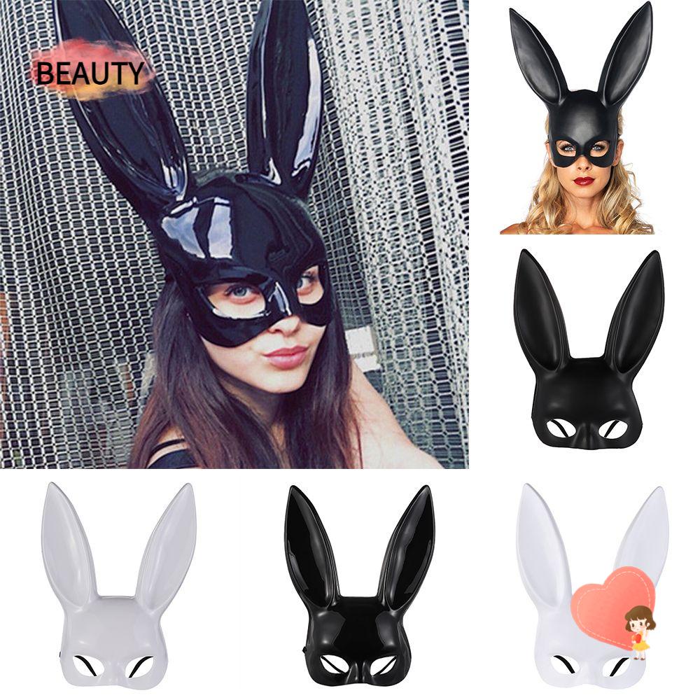 BEAUTY mujeres mascarada diadema Cosplay disfraz orejas de conejo máscara  Sexy conejito chica Props fiesta de Halloween | Shopee México