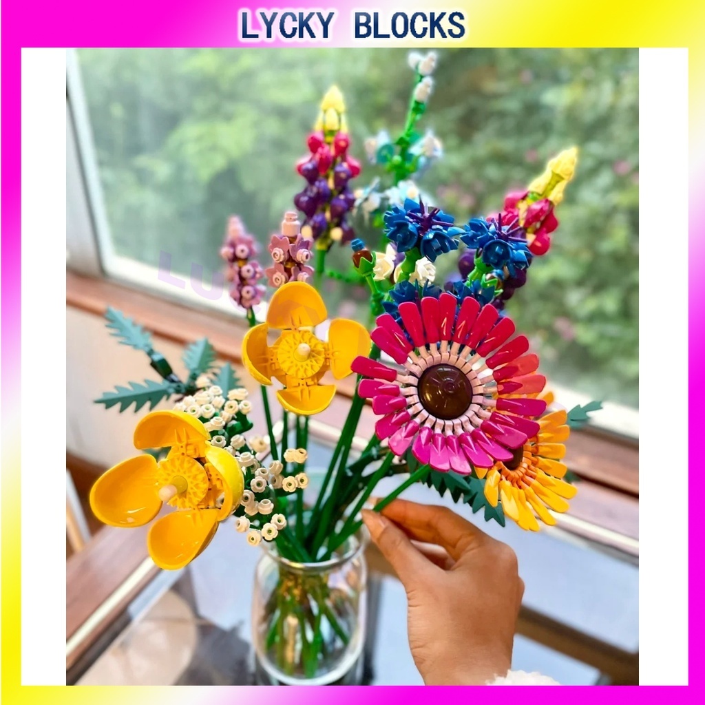 Colección Botánica LEGO Never Wither Bloques De Construcción Ramo Tulipanes  Rosas Girasoles Regalo Del Día De San Valentín La Madre Decoración De La  Sala De Estar