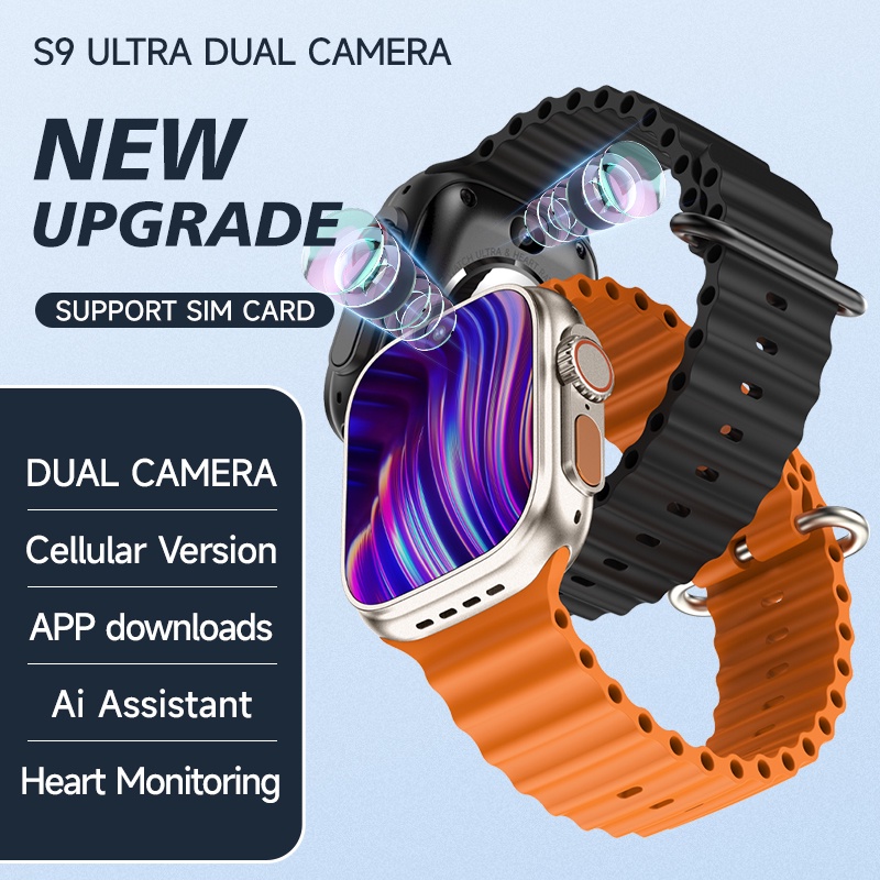 Nuevo Reloj Inteligente HK9 ULTRA 2 2.02inch AMOLED Carga Inalámbrica NFC  2GB Frecuencia Cardíaca Chat GPT 2.0 OS10 Dinámica Visual PK HELLO WATCH 3  PLUS HK8 PRO MAX