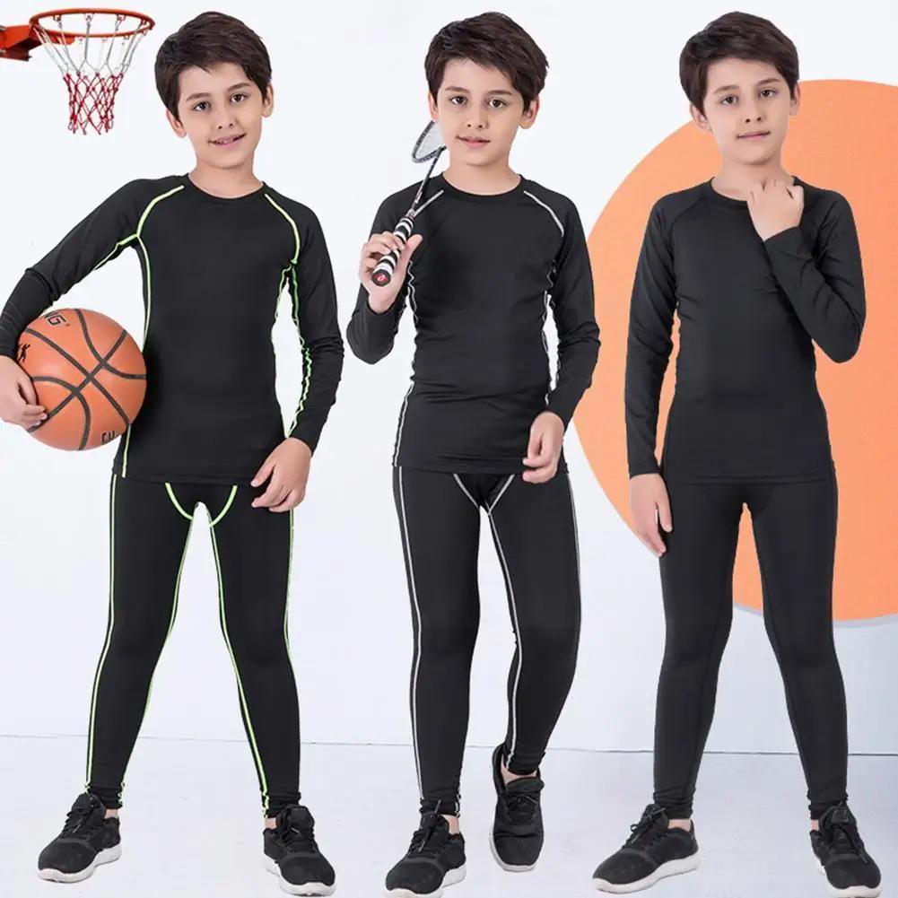 Pantalones de baloncesto para hombre y niño con rodilleras, mallas de  compresión 3/4, secado rápido, leggings de entrenamiento atlético